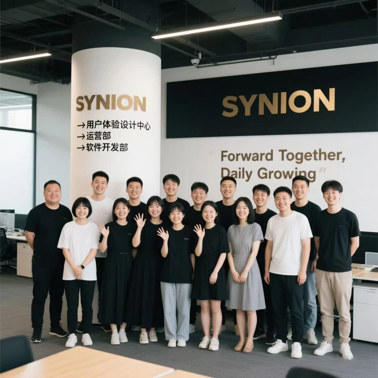 SYNION team discussing OEM and ODM glass bottle development