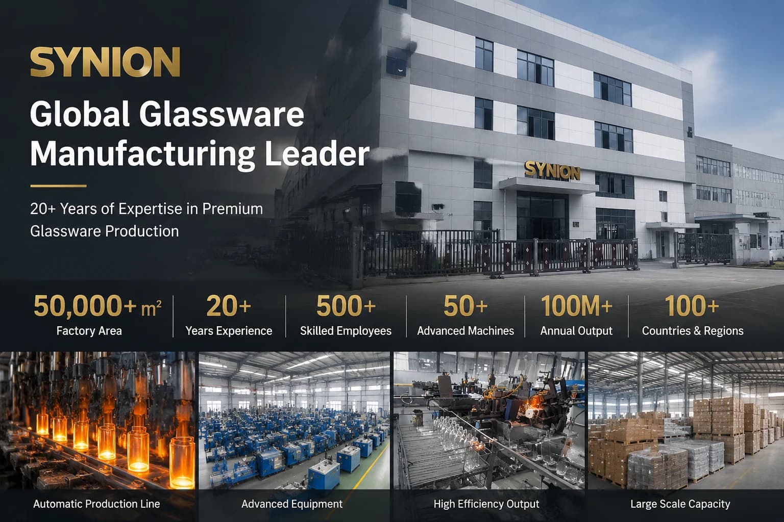 Glass Furnace photography at SYNION glassware factory